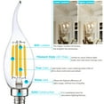 thumbnail image 4 of Luxrite 7W Candelabra LED Light Bulbs 100 Watt Equivalent 3500K Natural White 800 Lumens CA11 Dimmable Damp Rated E12 12-Pack, 4 of 7