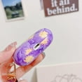 thumbnail image 7 of Compatible with Airpods Pro Case with Floral Keychain,Cute Colorful Retro Oil Painting Flower Pattern Design,Soft TPU Smooth Shockproof Charging Case for AirPod Pro for Girls Women-Purple, 7 of 7