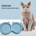 thumbnail image 4 of Cuenco doble para mascotas, cuenco para comida para gatos, cuenco para perros, cuenco de plástico para protección del cuello, cuenco doble MFZFUKR CPB-DE-SSW2278-2, 4 of 5