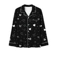 thumbnail image 7 of Hueook 2 Piece Sets for Women's Valentine's Day Printed Pajama Set for Daily Home Wear with Pocket Gray M, 7 of 7
