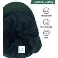 thumbnail image 2 of Men Winter Hats for Guys Cool Beanies Lined Knitted Warm Cap Ear-flaps for Men Outdoor Fleece Hat, Green, 2 of 7