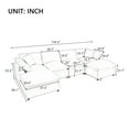thumbnail image 3 of LUCKHAO 134*59" Oversized Modular Large U-Shape Sectional Sofa with 2 Removable Ottomans ,6 Seat Upholstered L Shaped Coud Corner Sofa for Living Room Office ﻿, 3 of 22
