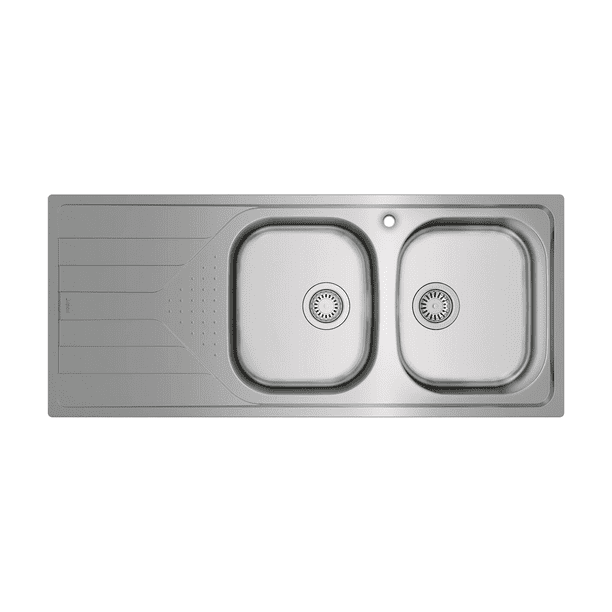 TARJA EMPOTRAR ACERO INOX TEKA UNIVERSE 80 T-XP 2B 1D DOS TINAS 34 CM Teka Para Empotrar