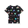 thumbnail image 6 of WIBACKER 2-Piece Summer Pajamas for Kids Boys Space Planets Short Sleeves Tee and Shorts Toddler Cool PJs Set Size 3-12Y, 6 of 12