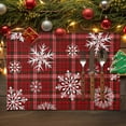 thumbnail image 2 of Christmas Placemats Set of 4, Winter White Snowflake Place Mats Red Chekc Plaid Placemat Table Decoration for Kitchen Table Dinner Xmas Holiday Party Home Decor Indoor Outdoor 13x19 Inch, 2 of 9