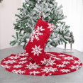thumbnail image 3 of Falda de árbol de Navidad de 90/122 cm con estampado de copos de nieve redondos, decoración navideña para interiores, tapete para cubrir el árbol de Navidad, suministros para fiestas, 3 of 5