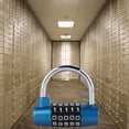 thumbnail image 4 of 5 Digit Code Lock Padlock U shaped Suitcase Door Combination Lock Blue, 4 of 8