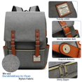 thumbnail image 4 of Mochila para portátil Mancio Slim Vintage para viajes 15.6 pulgadas, gris, 4 of 7