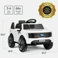 thumbnail image 2 of Best Choice Products Kids 12V Ride On Car Officially Licensed Ford Lightning Truck w/ Remote, LED Lights - White, 2 of 9