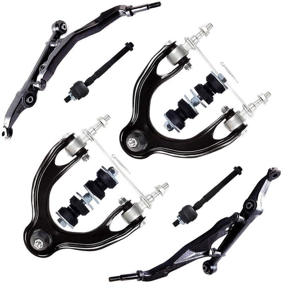 CCIYU Inner Tie Rod Ends Lower Control Arms Front Sway Bar End Links Upper Control Arms Compatible fit for 1992-1995 for Honda Civic 1993-1997 for Honda Civic del Sol 8pcs Suspension Kit