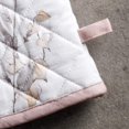 thumbnail image 4 of Meadow Florals 100% Cotton Set of Oven Mitt (7.5 Inch by 13 Inch) and Pot Holder (8 Inch by 8 Inch) for BBQ | Cooking | Baking | Grilling | Microwave | Barbecue | Spring/Summer, 4 of 8