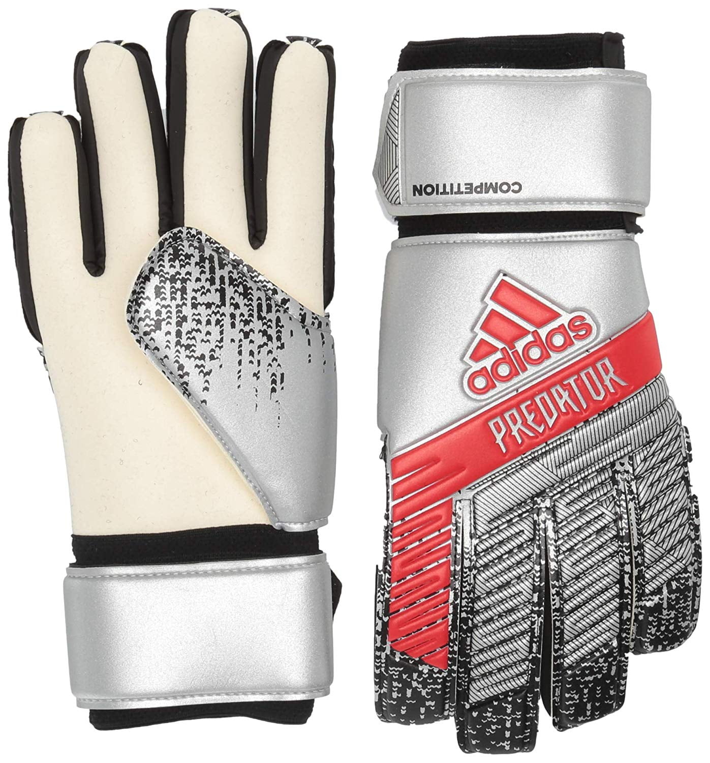 patient fake Consistent Adidas Unisex Predator Competition Soccer Goalkeeper Gloves, Adult, Silver  Metallic/Black, 9 - Walmart.com