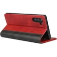 thumbnail image 3 of Galaxy Note 10 Wallet Case,Premium PU Leather Flip Folio Case with Card Slot,Kickstand Holder Magnetic Closure [TPU Shockproof Interior Protective Case] for Samsung Galaxy Note 10,Red+Black, 3 of 9
