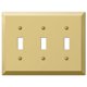 thumbnail image 1 of Placa de pared Amerelle Century de acero con triple palanca, latón brillante, 1 of 1