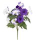 thumbnail image 2 of Flores Artificiales Ramo de Petunias Falsas de 7 Ramas Decoración de Jardín Exterior Resistente a los Rayos UV en Blanco y Púrpura para Balcón Porche Patio Paisajismo, 2 of 5