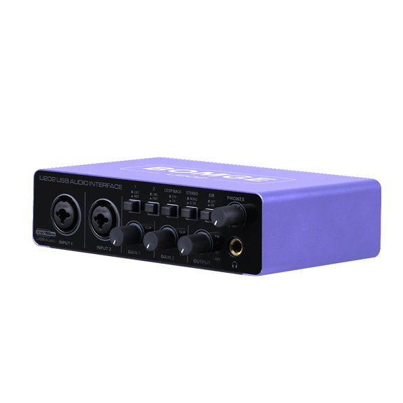 Interfaz de audio BOMGE SOLO USB con alimentación fantasma XLR/48 V, 192 kHz
