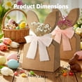 thumbnail image 5 of Boho Bow Bunny Goodie Bags for Egg Hunts, DIY Bunny Gift Boxes with Neutral Bow Ribbon, Spring Party Favor Bags for Classroom Treats and Easter Gifts For Classroom Trefor Classrofor, 5 of 7