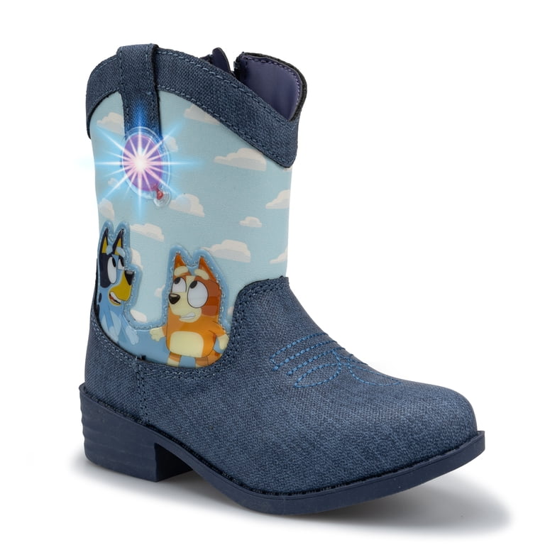 ROPER Infant Boys' Cowboy Lightning Western Boot - Square Toe, Slip-On With Hook & Loop, Size 3