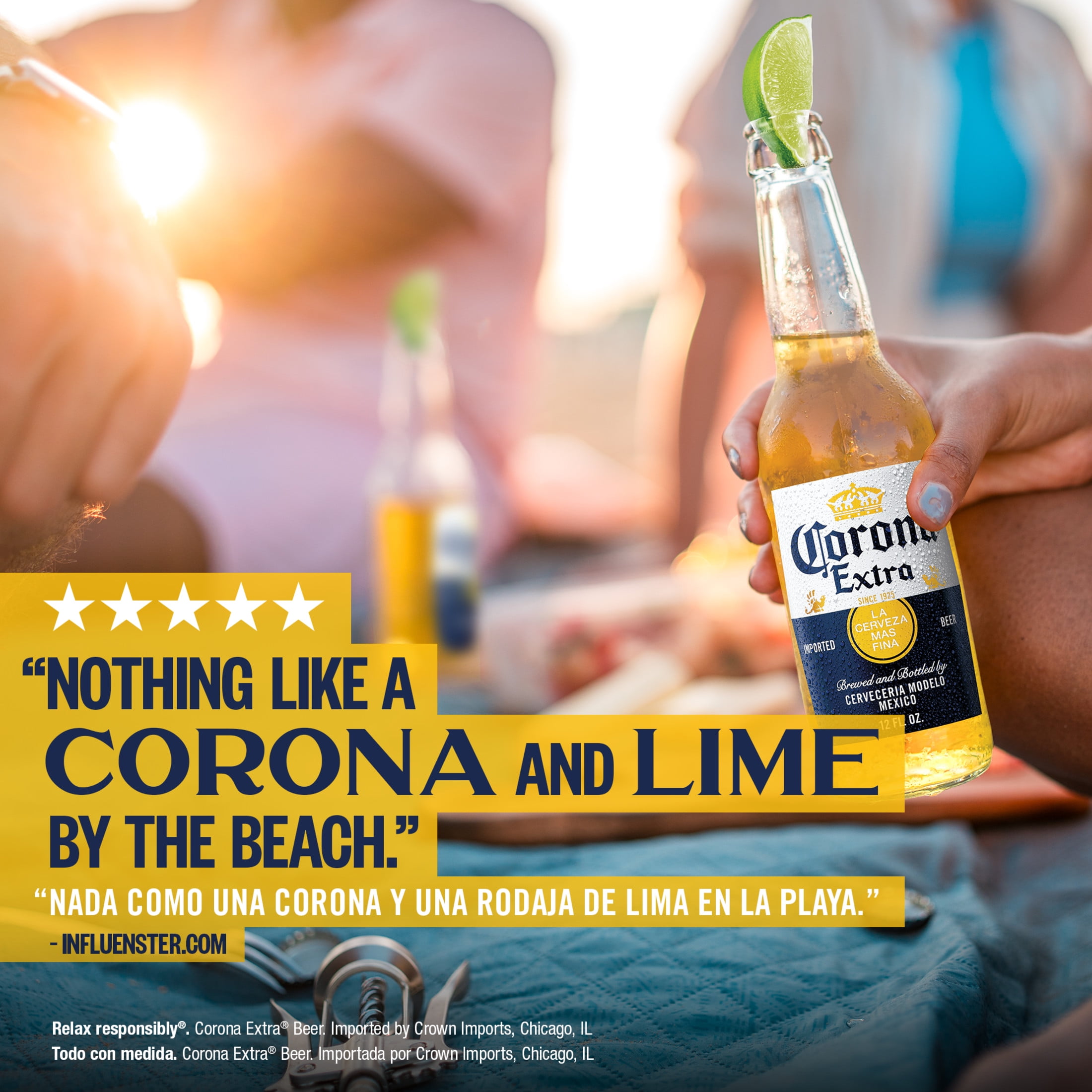 Corona Extra Mexican Lager Import Beer, 18 Pack 12 fl. oz. Cans, 4.6% ABV