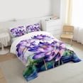 thumbnail image 3 of Homewish Purple Rustic Lotus Bedding Comforter Set,Flying Dragonfly Twin Comforter Sets,Country Flower Floral Bedding Set For Girls Kids,Super Cozy Room Decor,2-Piece, 3 of 8