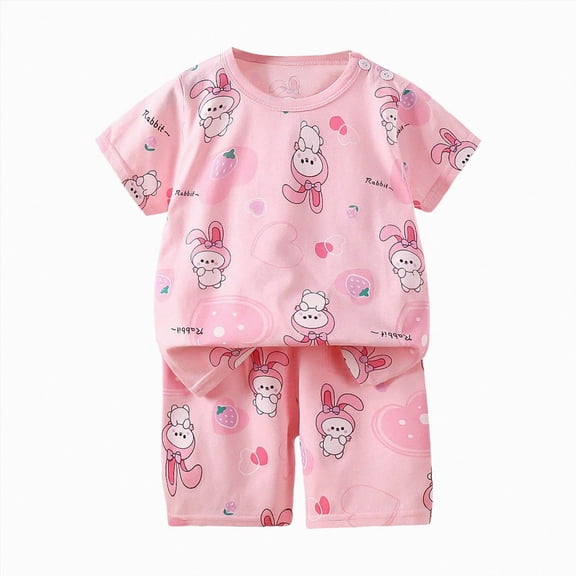 Toddler Baby Girl Summer Clothes Outfit Funny Letter T Shirt Top Short Set Infant Girl Clothes 3 6 12 18 months 2T 3T 4T 5T 6T 7T 8T Kaprioy Toddler Girl Clothes