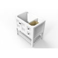 thumbnail image 2 of Modern 36" Alicia White Wood Vanity Base with Black Handles, 2 of 6