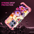 thumbnail image 4 of Casetego for Moto G Power 5G 2025 Case,Glow in The Dark Three Layer Heavy Duty Shockproof Protection Hard Plastic Bumper+Soft Silicone Protective Case,Pink Butterfly, 4 of 8