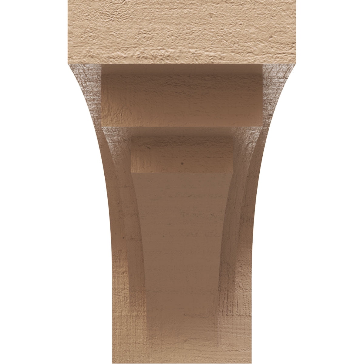 4"W x 12"D x 8"H Classic Rockford Rough Cedar Woodgrain TimberThane Corbel, Primed Tan