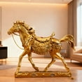 thumbnail image 4 of Virelaxpo Galloping Horse Resin Figurine - Elegant Home and Office Desk Decor with Feng Shui Wealth Theme, 4 of 5