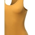 thumbnail image 4 of A2Y Women's Fashion Basic Premium Cotton Racerback Tank Body Suit Ash Mustard XS, 4 of 5