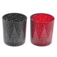 thumbnail image 1 of Frosted Glass Tealight Holders (Trees) (Asstd) - Set of 2, 1 of 1