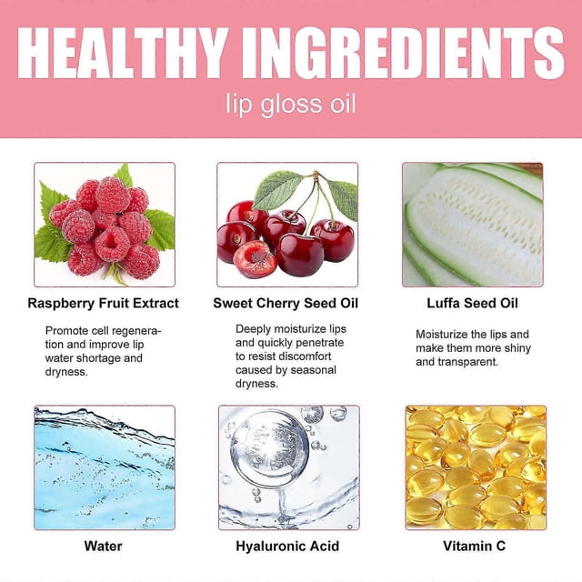 Brillo de labios Eelhoe Plumping Lip Glaze Cuidado para dar volumen a los labios Diluye las líneas de los labios Agua hidratante Aceite de brillo de labios de vidrio ligero, 2 piezas, coral y frambu