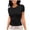 Black, variant on Womens Tshirts Crew NeckShort Sleeves Loose Fit Navy Womens Summer Clothes Women Work Tops