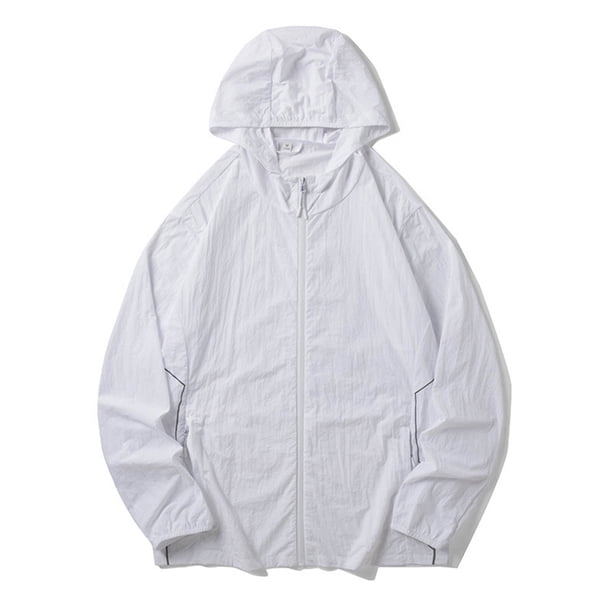 pstuiky Camisas para hombre de manga larga, Blusa informal de color liso con capucha y mangas raglán para hombre, ideal para actividades al aire libre y a prueba de sol. m