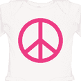 thumbnail image 4 of Inktastic Pink Peace Sign Girls Long Sleeve Baby Bodysuit, 4 of 5