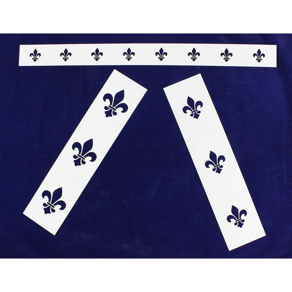 Fleur-De-Lis 3 Piece Stencil Set-Border-14 Mil -Painting /Crafts/ Templates