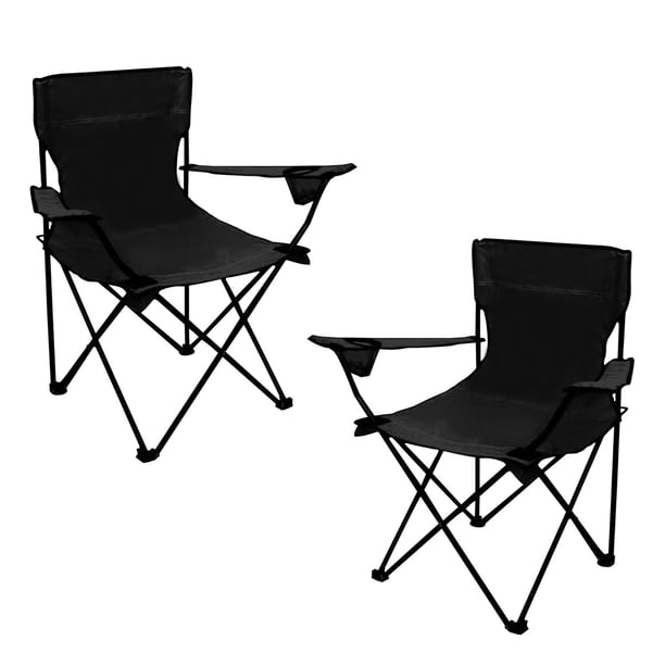 Sillas con Funda Camping Playa Plegables Portatil Set 2 negro S XTREME LIFE HJSPCN000000