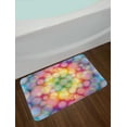 thumbnail image 2 of Modern Bath Mat, Colorful Hazy Balls Circular Hoops Bubbles Vibrant Rainbow Style Dreamy Art Print, Non-Slip Plush Mat Bathroom Kitchen Laundry Room Decor, 29.5 X 17.5 Inches, Multicolor, Ambesonne, 2 of 2