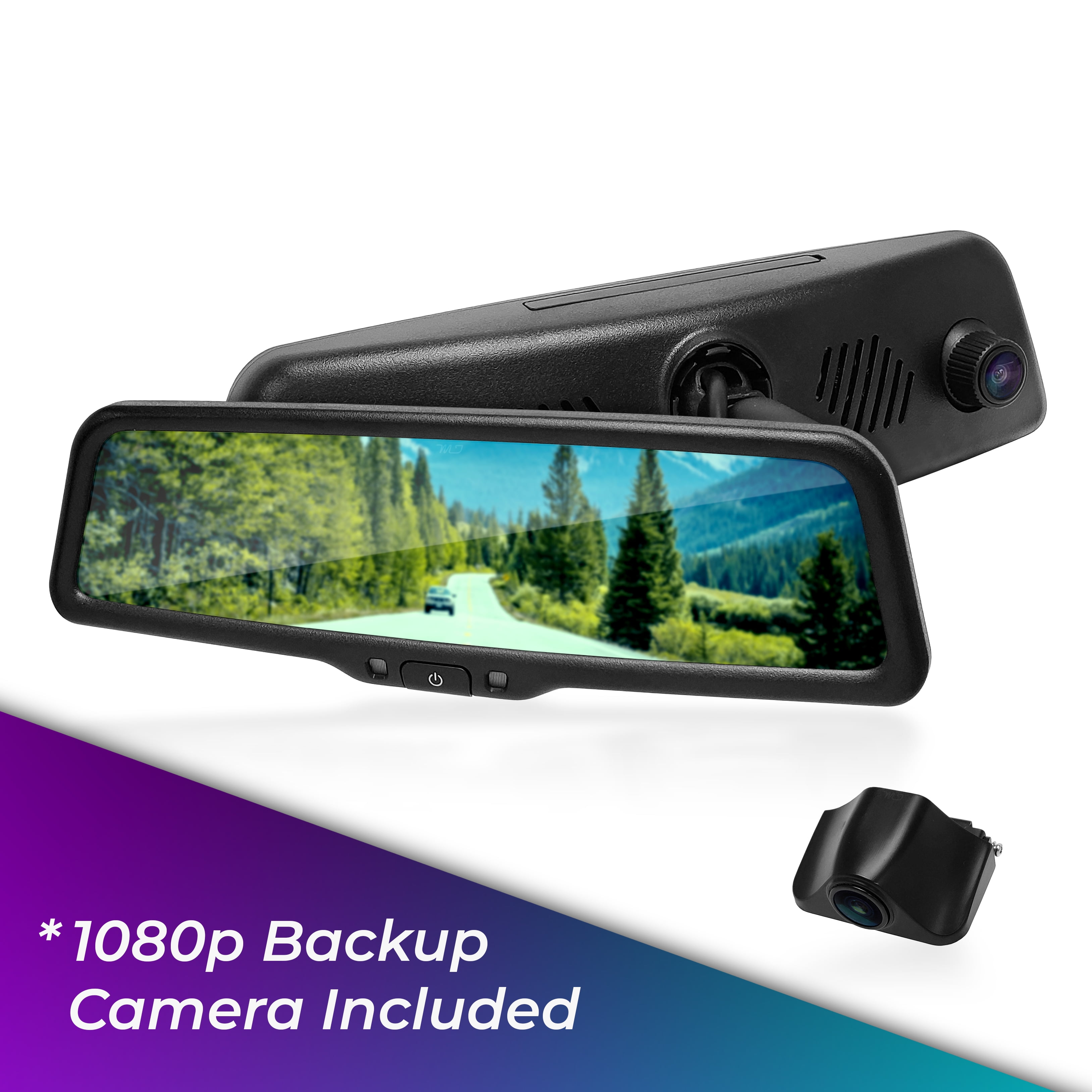 Wi-Fi Mobile Playback 1080p Backup Camera Superior Night Mode G-Sensor Master Tailgaters 10” IPS LCD Rear View Mirror with 1080p DVR 140° Built-in Dash Cam Parking Mode