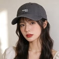 thumbnail image 2 of QASIEATN Baseball Caps for Women Wide Brim Small Trucket Hat All Sun Hat Fashion Letter Embroidery Cap Summer Spring Trendy Clothing Accessories, 2 of 3