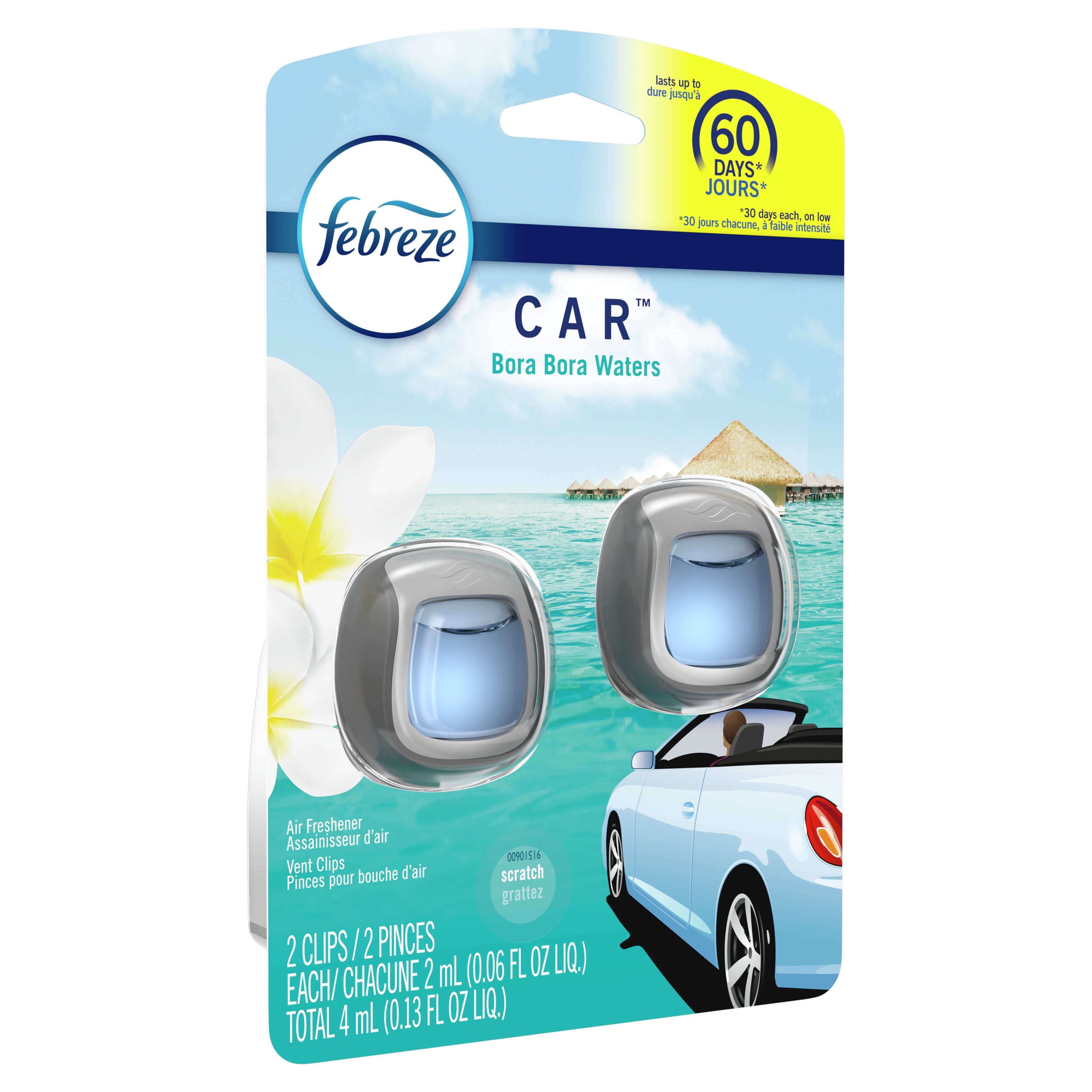 Febreze Car Bora Bora Waters Air Freshener Car Vent Clip, 1 ct - Kroger