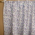 thumbnail image 2 of Cotton Curtain Floral Print 58 Inch Wide Small Flowers Allover Purple on White, 2 of 3