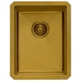 thumbnail image 6 of Ruvati RVH7114GG 14 in. Polished Brass Stainless Steel Undermount Bar Prep Kitchen Sink, Matte Gold, 6 of 7