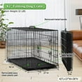 thumbnail image 3 of Dkelincs XL Dog Cage 42 inch Dog Crate and Kennel Folding Pet Animal Segregation Cage with Plastic Tray for Dog Training Indoor, 3 of 7