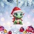 thumbnail image 3 of 2D Cartoon Cute Christmas Acrylic Holiday Tree Decoration Pendant For Car Interior Festive Ornament, 3 of 5