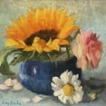 thumbnail image 2 of Strube, Ling 26x26 Gold Ornate Wood Framed with Double Matting Museum Art Print Titled - Summer Flowers, 2 of 4