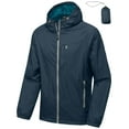 thumbnail image 2 of Little Donkey Andy Men's Packable Lightweight Hooded Jacket Windproof Windbreaker with Recycled Insulation Navy Blue M, 2 of 7