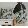 thumbnail image 5 of Soimoi Blue Modal Satin Fabric Artistic Leaves Print Fabric by the Yard 42 Inch Wide, 5 of 5