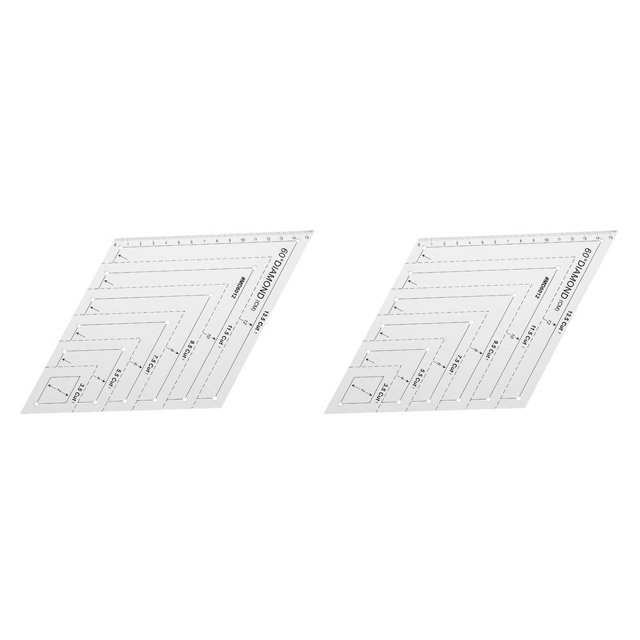 Yuarrent Regla artesanal para acolchar, regla de costura de plástico, regla a escala, bordado DIY a escala Type1 NO1 Yuarrent CBP154633