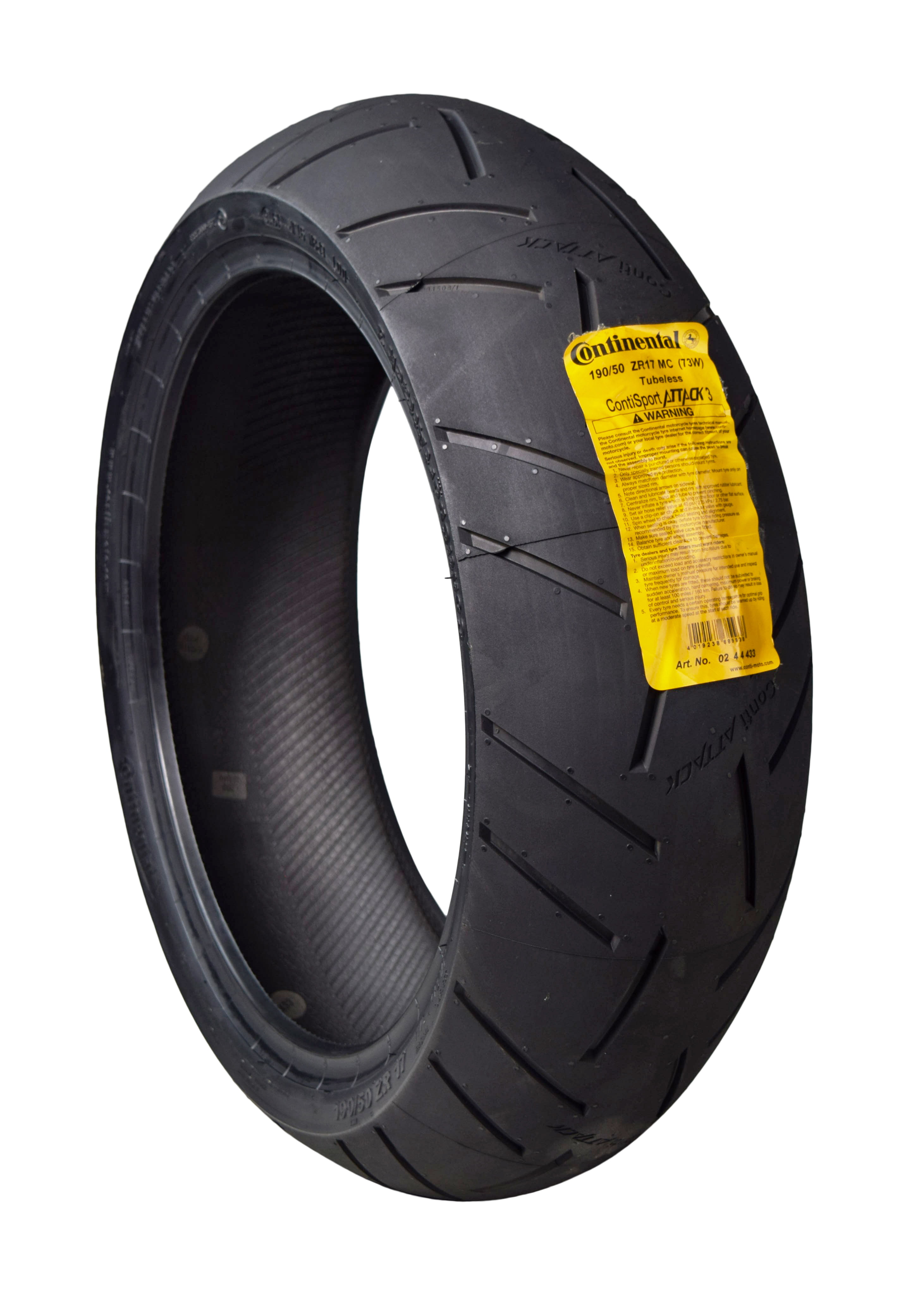 Continental Sport Attack 3 190/50ZR17 Rear Motorcycle Tire ...